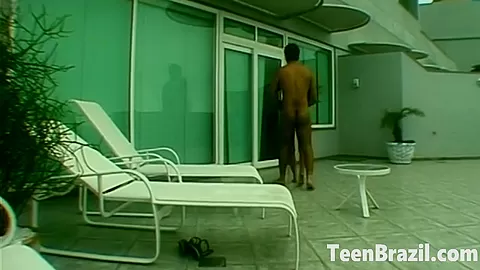 Brazilian Teen has sex with Big Dick on Apt Balcony