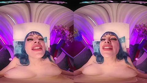 Your big titty girlfriend makes you a private video in VR