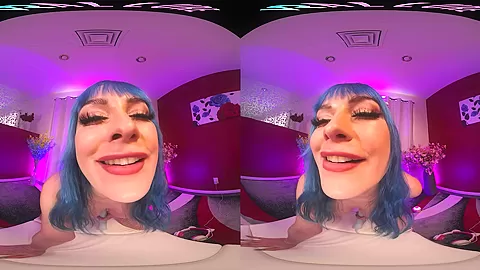 Your big titty girlfriend makes you a private video in VR
