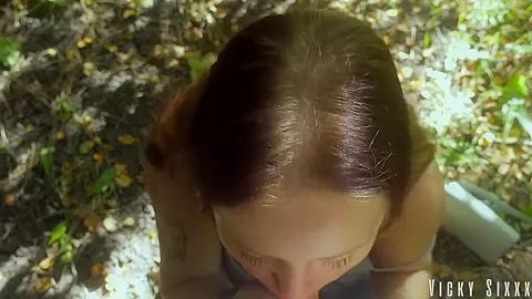 Blowjob And Cum Swallow In Public Park / Pov