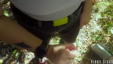 Blowjob And Cum Swallow In Public Park / Pov