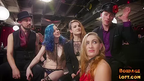 Bound lesbian subjects fisted by dominas in erotic group