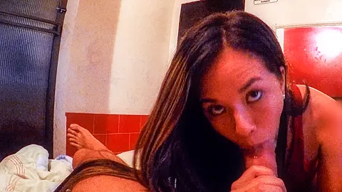 Young Colombian Waitress Sloppy Blowjob On POV Real Sex Tape!