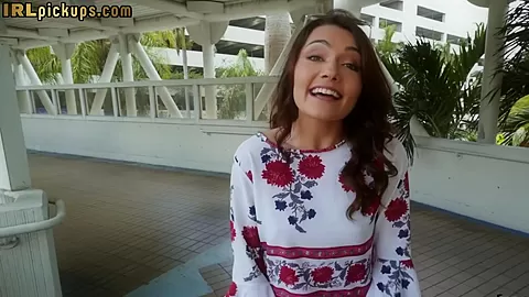 POV realityteen with perky boobs deepthroats and rides cock