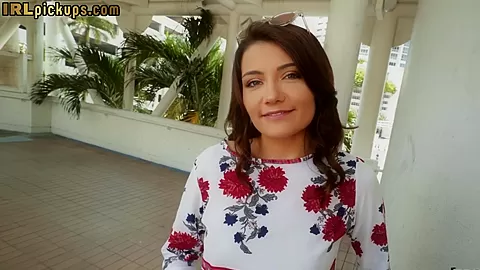 POV realityteen with perky boobs deepthroats and rides cock