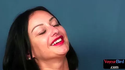 busty MILF teases Black dude who wanks cock on her