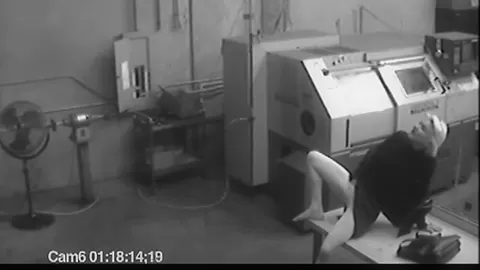 Co workers masturbating in horny office warehouse