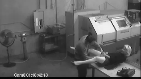 Co workers masturbating in horny office warehouse