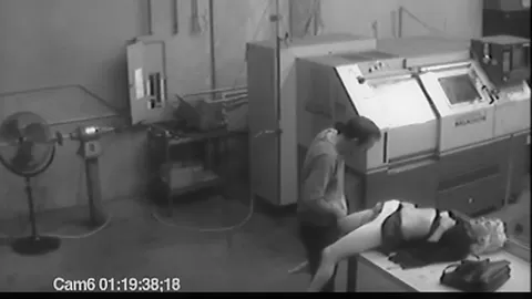 Co workers masturbating in horny office warehouse