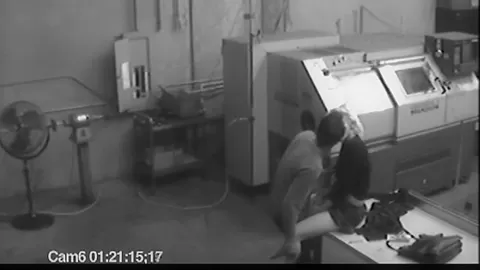 Co workers masturbating in horny office warehouse