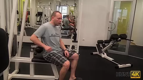 HUNT4K. After hard training in gym lassie is ready for sex for money
