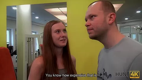 HUNT4K. After hard training in gym lassie is ready for sex for money