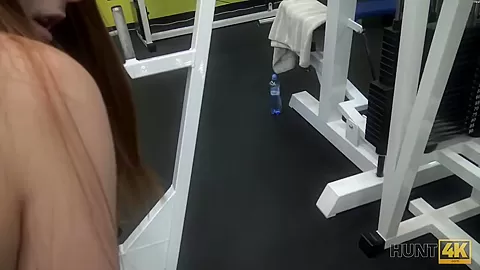 HUNT4K. After hard training in gym lassie is ready for sex for money