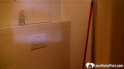 Beauty in the shower pleasures herself quietly