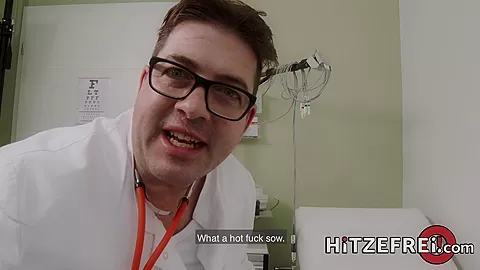 HITZEFREI Busty blonde German MILF fucked by her doctor