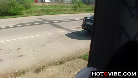 Skinny Slut Fucks Boys in Public