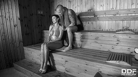 Sauna Cumshot - PornWorld