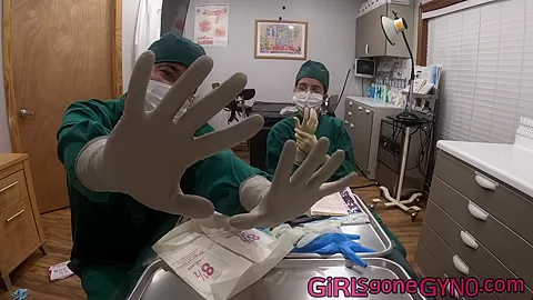 Doctor Aria Nicole and Doctor Tampa Trying On Gloves - Part 2 of 2