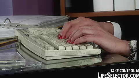 Stealing secretary is brutally punished by irate boss