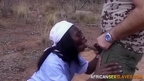 White Rancher Takes African Maid To The Outback For Wild Outdoor Fucking