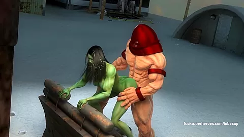 She hulk and the rock hard Juggernaut