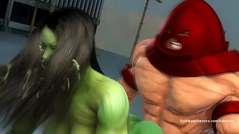 She hulk and the rock hard Juggernaut