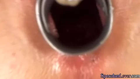 Oiled teen 18+ gapes and masturbates her wet and shaved pussy
