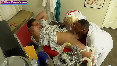 Cumloving IR nurse enjoys bisex MMF ***in hospital
