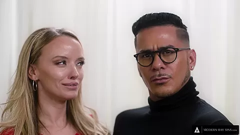 MODERN-DAY SINS - Hot MILF Organizes BISEXUAL MMF THREESOME At Open Casting Call!