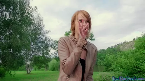 POV redhead teen 18+ public sucks and rides big fat cock