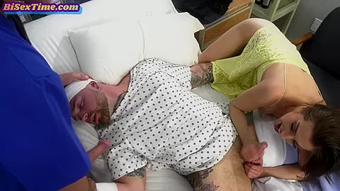 Bisex ***with hairypussy fucked babe her BF and doctor