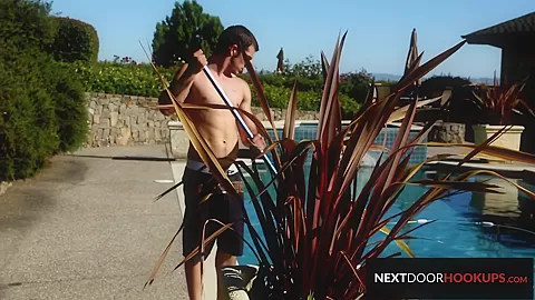 Gorgeous Brunette Cheats On Hubbie With Hot Poolboy