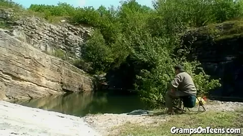 teen 18+ craves gramps cock down her throat