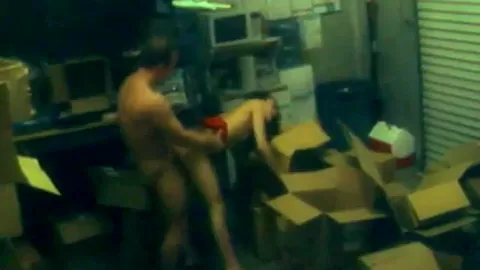 Cheating office whore fucks on footage