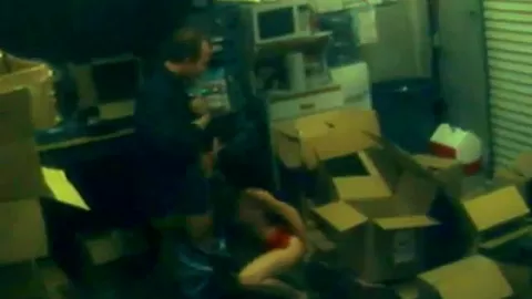 Cheating office whore fucks on footage