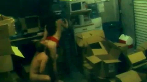 Cheating office whore fucks on footage