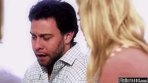 Guy lures date into bed with a lie and the blonde rides cock