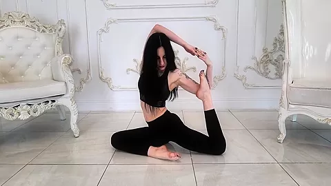 Russian Dark Haired Gymnast Dasha Gaga In Moscow