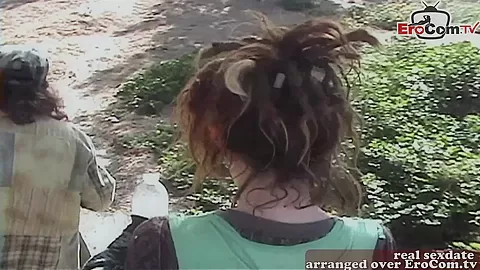 Amateur public sex with skinny british teen 18+ in forest