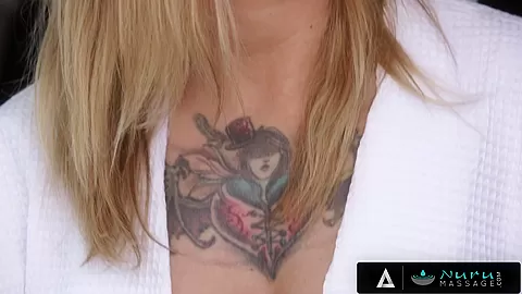 NURU MASSAGE - Sexy Tattooed Masseuse Has Her Tight Pussy Destroyed In The Shower By A Pervert Cop
