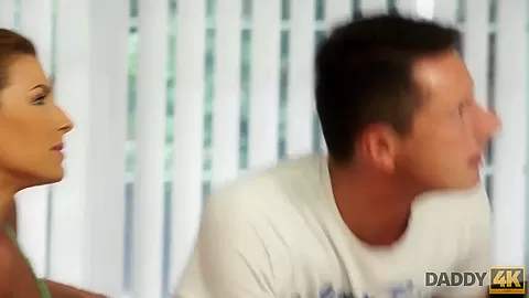 DADDY4K. Guy catches girlfriend and Step dad having old and young sex