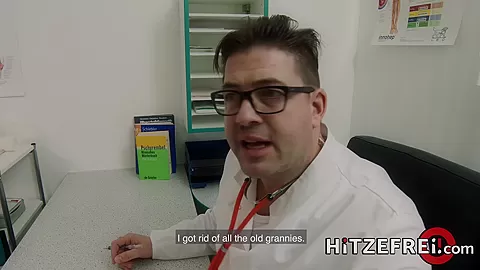 HITZEFREI Fake doctor fucks a petite brunette patient