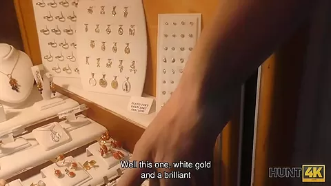 HUNT4K. Hunter buys expensive ring for hot brunette and bangs her