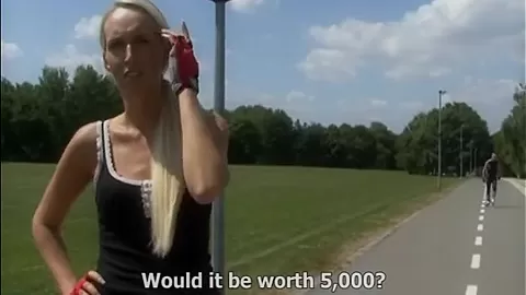 Gorgeous Blonde Takes Cash for Public Fuck