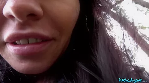 Mouthful Of Cum For Sexy Brunette - PublicAgent