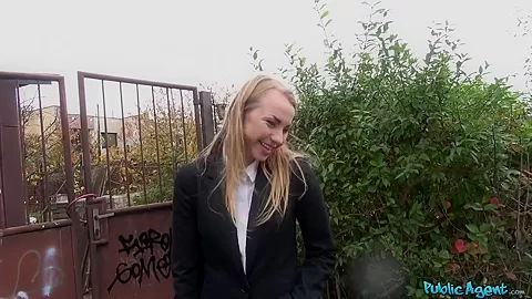 Cute Russian Fucked Through Tights - PublicAgent