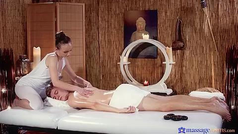 Petite Nymph Masseuse Oiled And Wet - MassageRooms