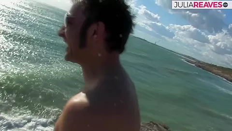 Hot Slut Bends On The Rocks As She Gets Fucked To Mouth Cumshot - JuliaReaves