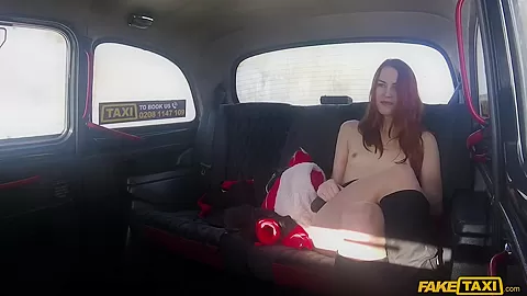 Cute Redhead Striptease And Fuck - FakeTaxi