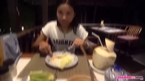 Asian teen 18+ spinner creampied by a sex tourist